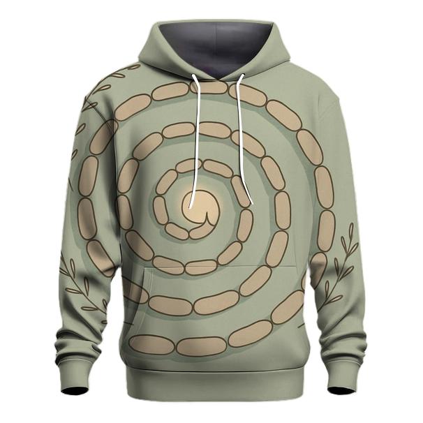 Gentle Spiral Path embroidered hoodies