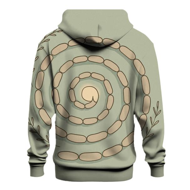 Gentle Spiral Path embroidered hoodies