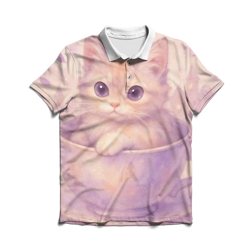 Lavender Tea Dreamer personalized polo shirts