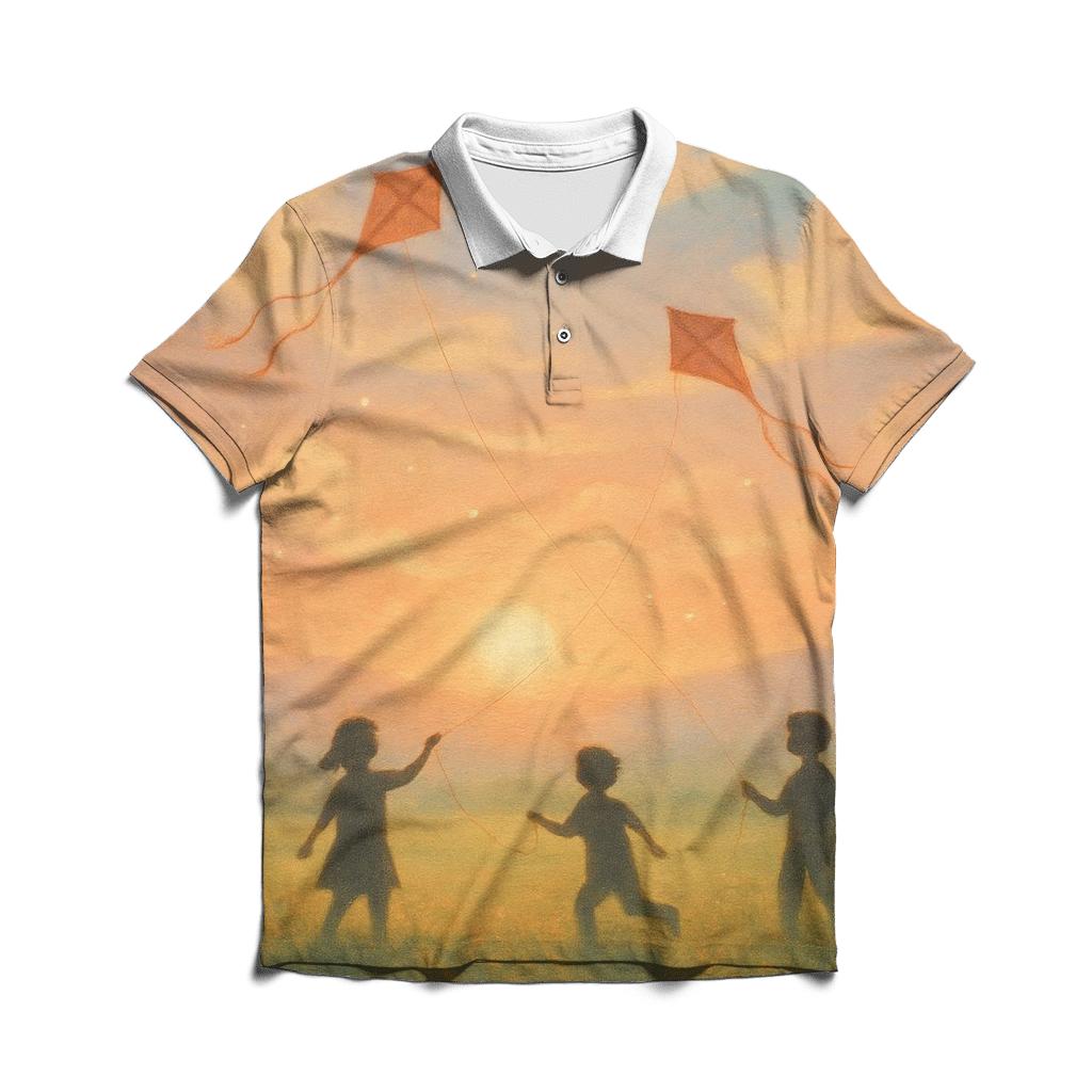 Peach Kite Horizon branded logo polo shirts