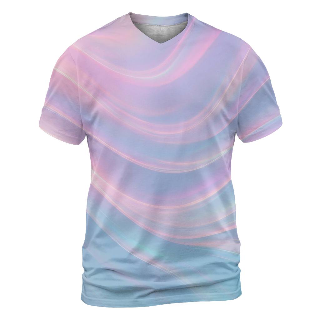 Aurora Drift artistic all-over print tops