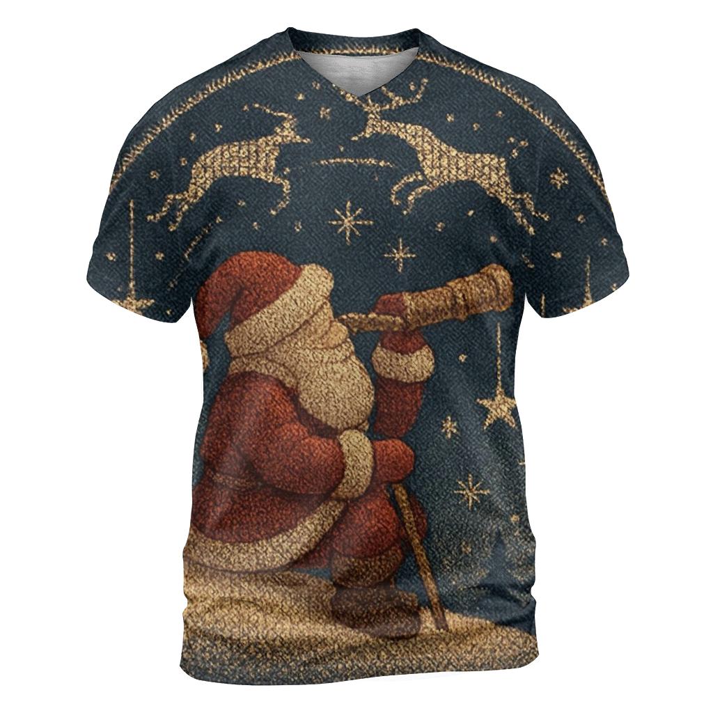Stargazer Santa Snowscape personalized full print shirts