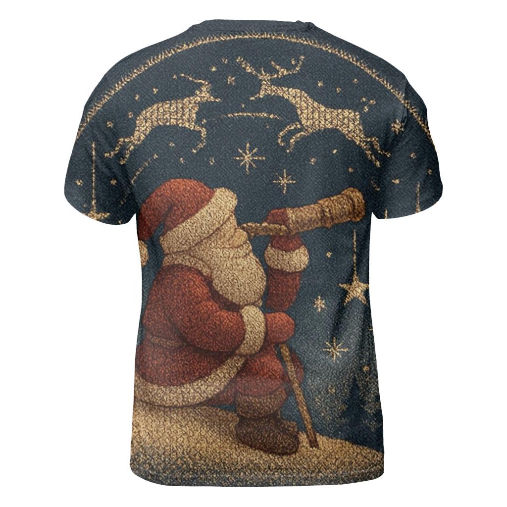 Stargazer Santa Snowscape personalized full print shirts