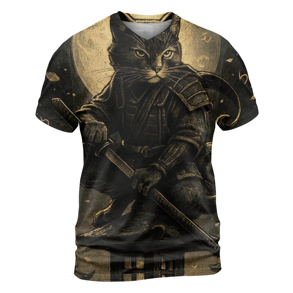 Samurai Moon Stalker trendy printed shirt styles