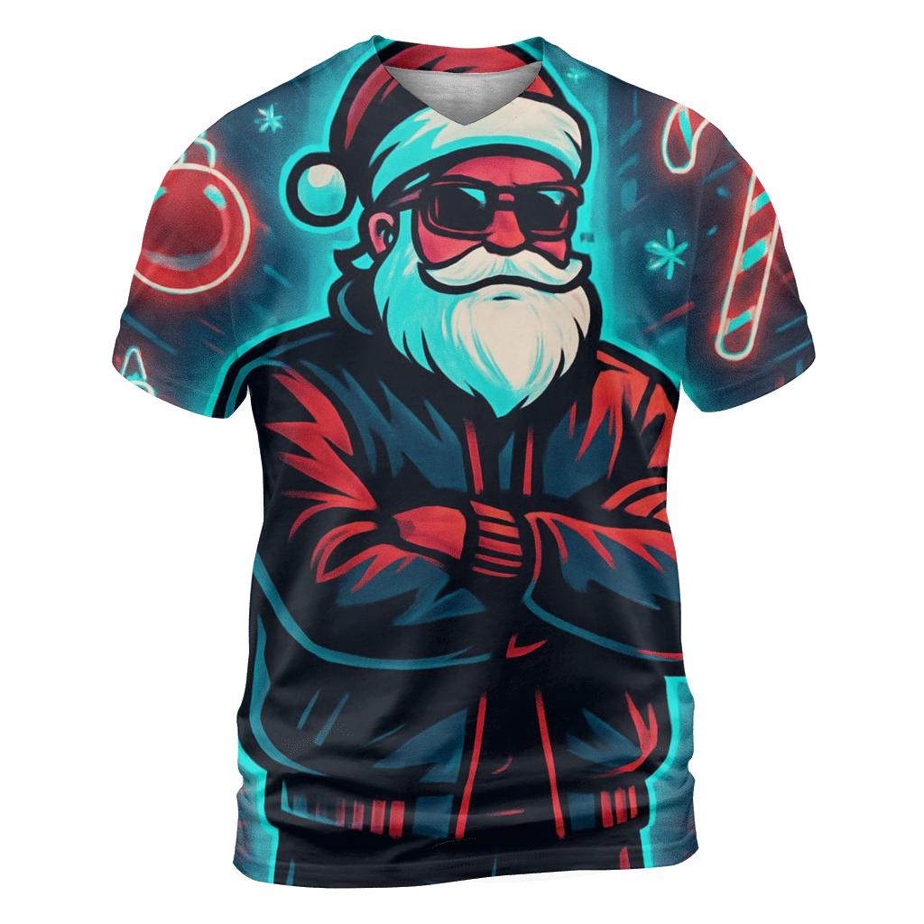 Neon Streetwear Santa unique graphic print tees