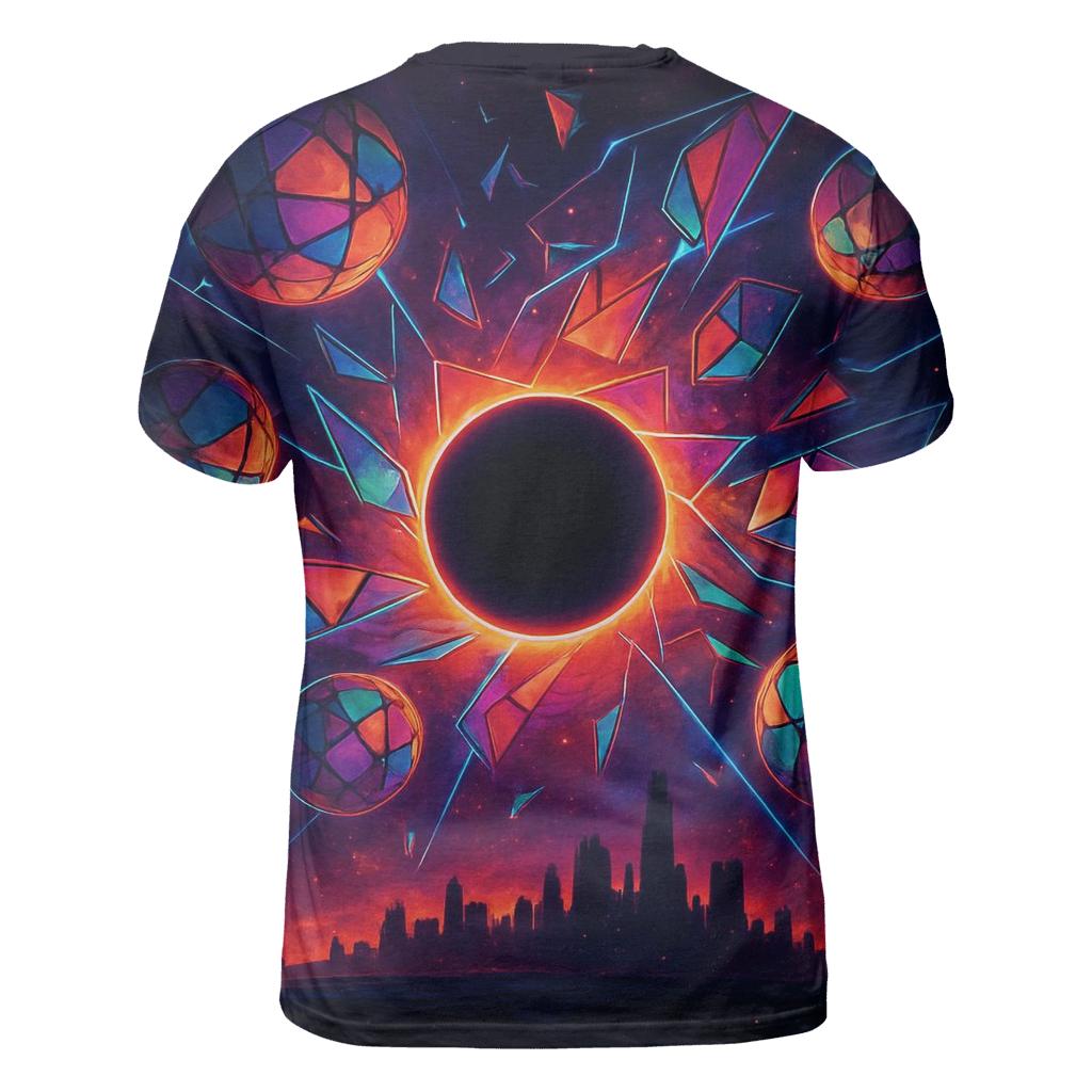 Prism Singularity artistic all-over print tops