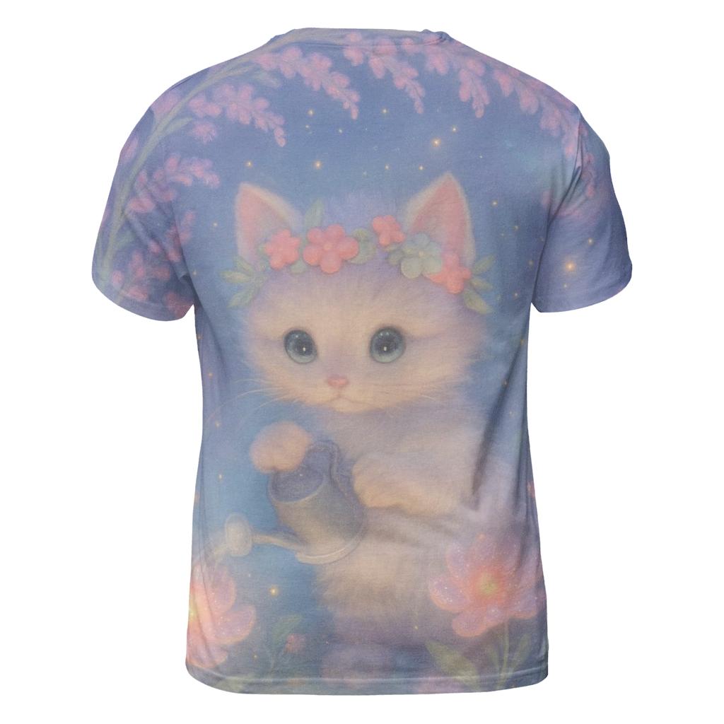 Galaxy Garden Kitten designer pattern shirts