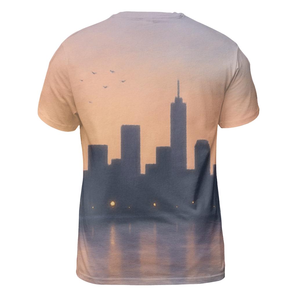 Lavender City Afterglow trendy printed shirt styles