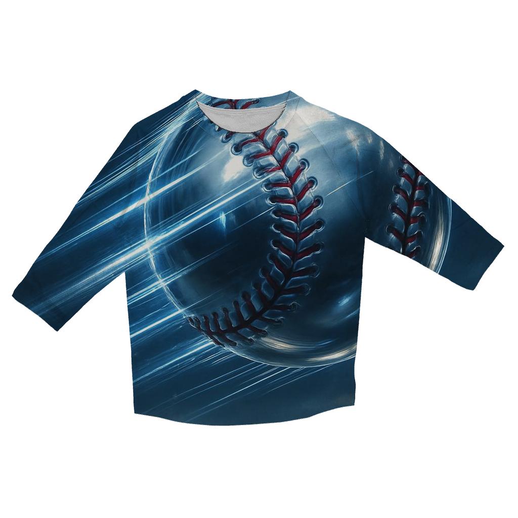 Chrome Seam Spiral printed three quarter sleeve shirts