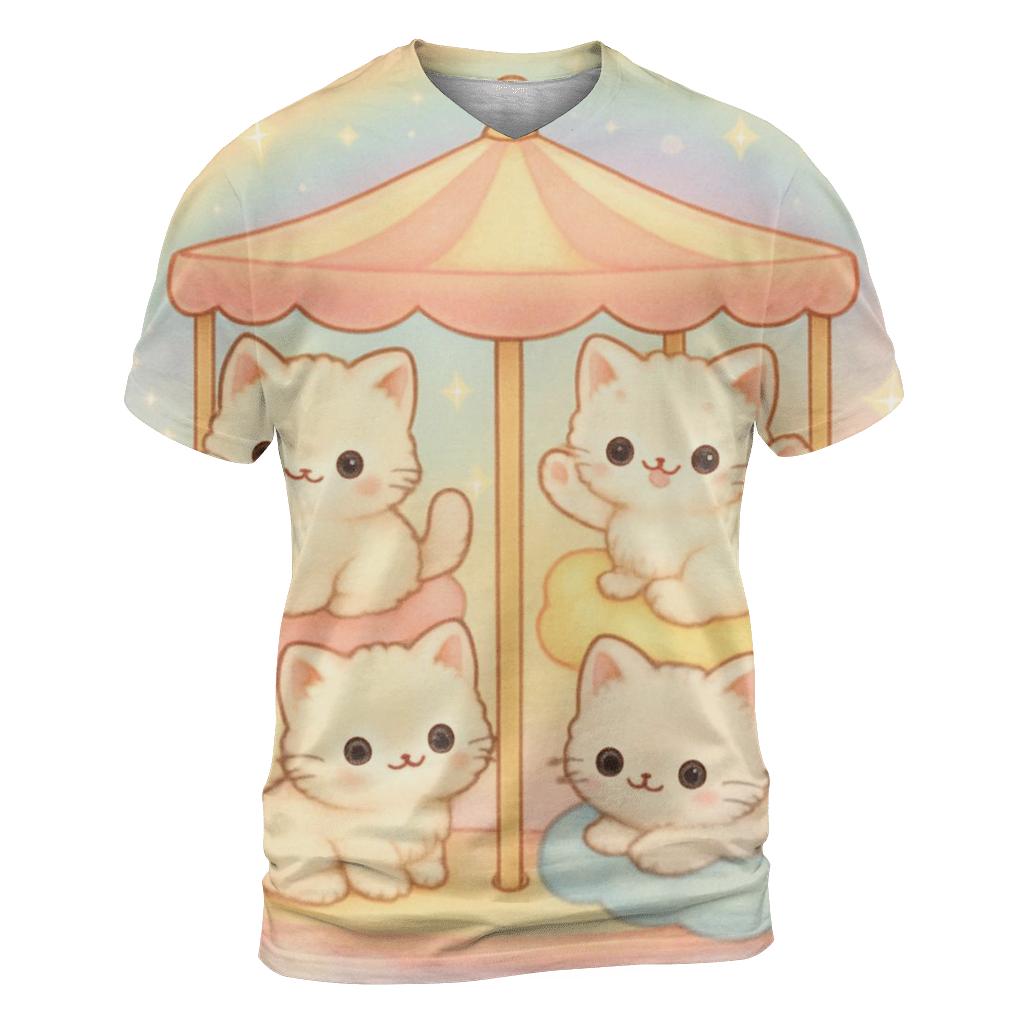 Cloud Carousel Cat custom all-over print shirts