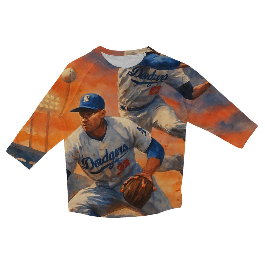 Sunset Double Play printed three quarter sleeve shirts