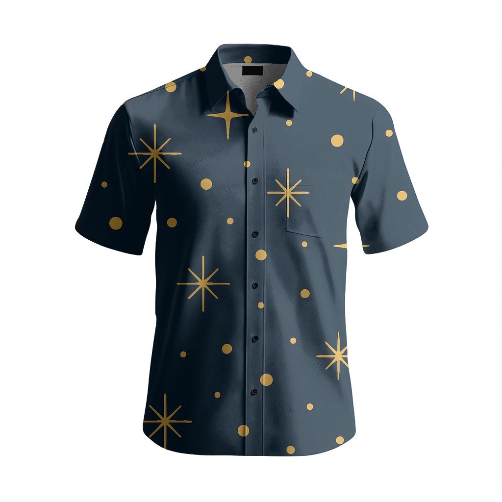 Minimalist Dot Constellation branded embroidered shirts