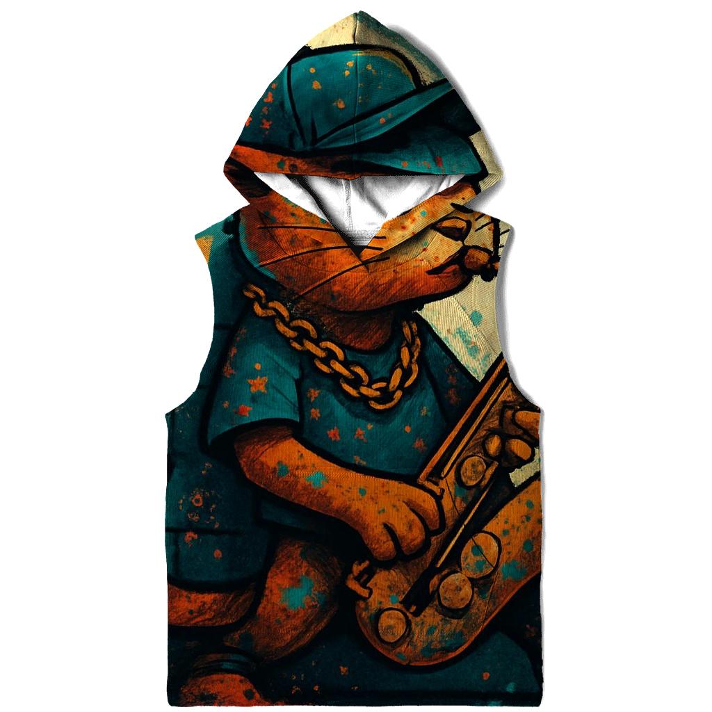 Graffiti Alley Jazz Cat graphic hoodies