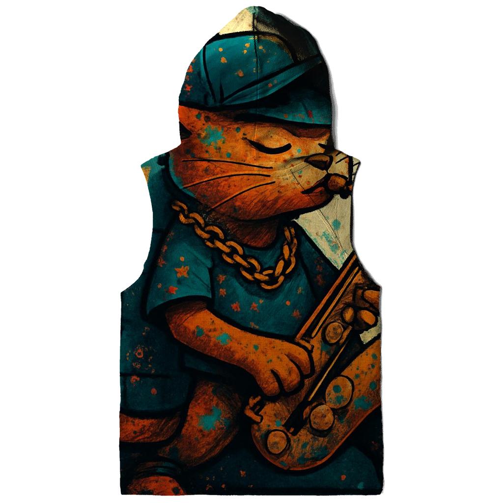 Graffiti Alley Jazz Cat graphic hoodies