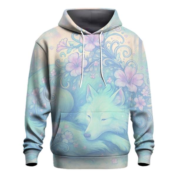 Blooming Spirit Wolf lightweight hoodies