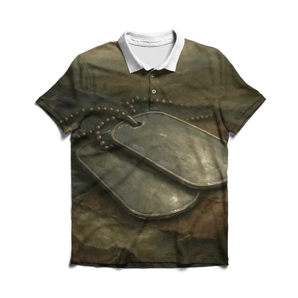 Dog Tags Of Memory casual sports polo shirts