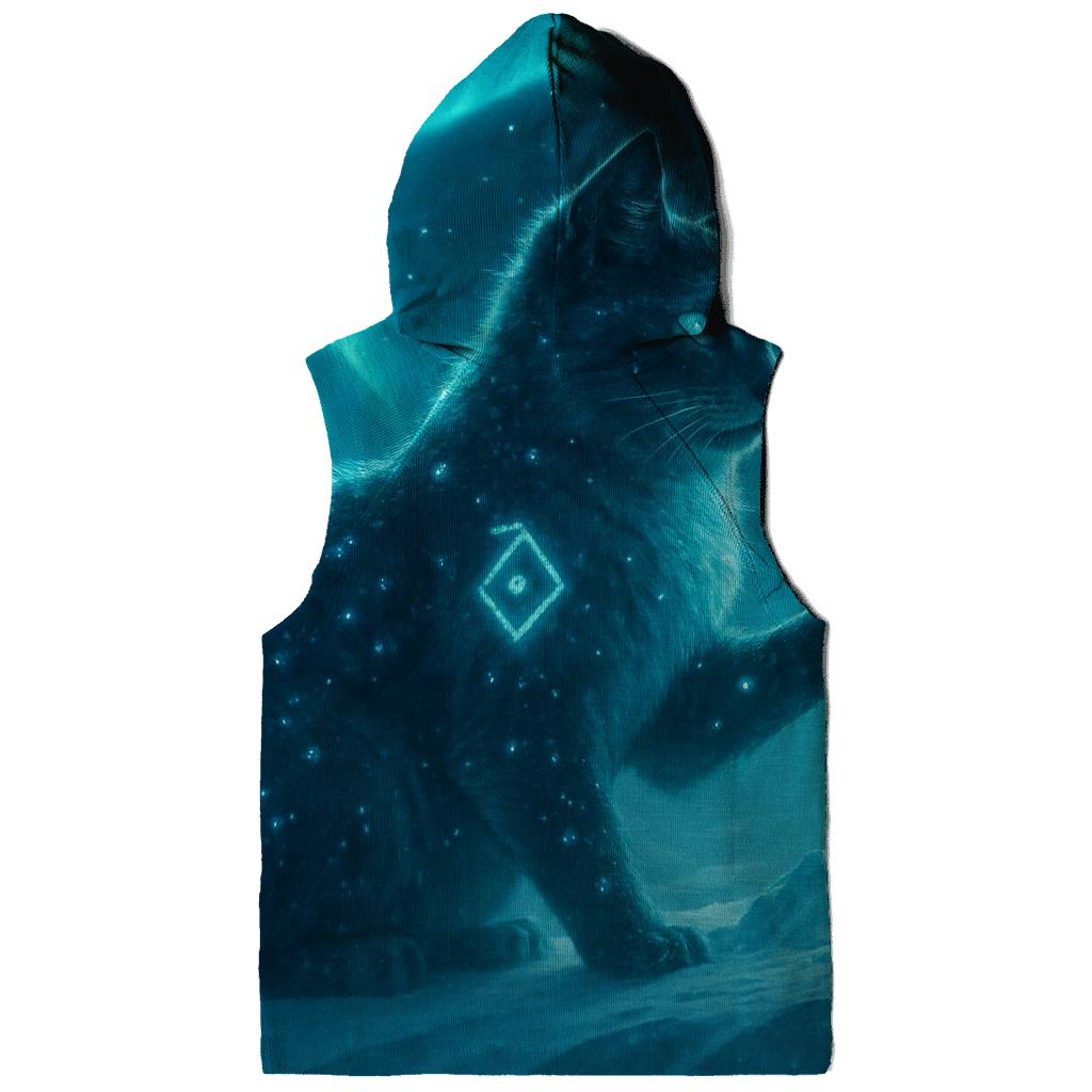 Aurora Sentinel Cat embroidered hoodies