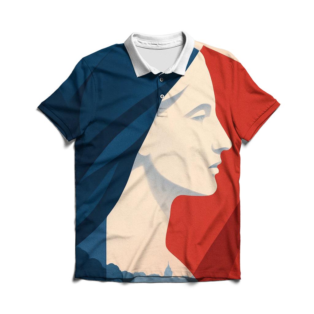 Tricolor Arcs France branded logo polo shirts
