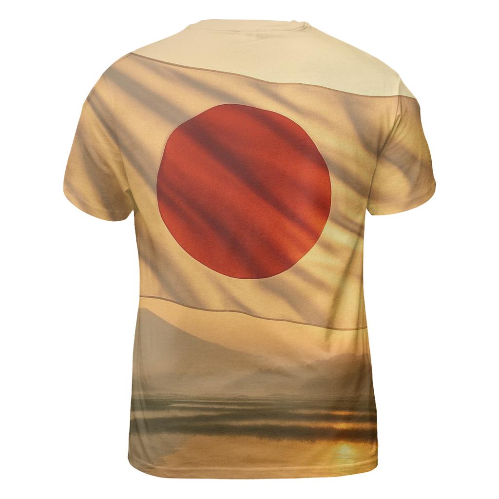 Rising Sun Fabric Wave Japan personalized full print shirts