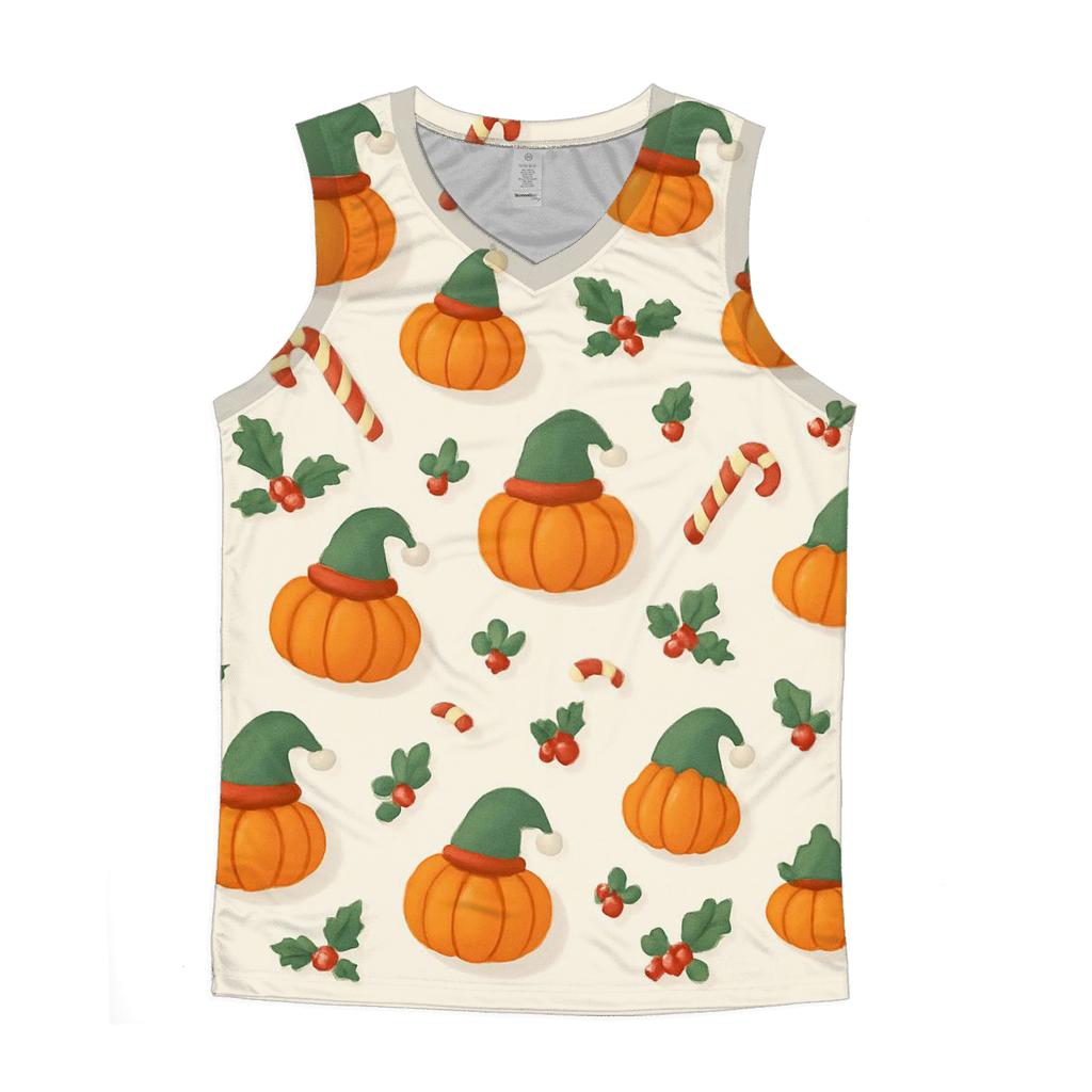 Merry Scatter Of Mini Pumpkins personalized athletic tanks