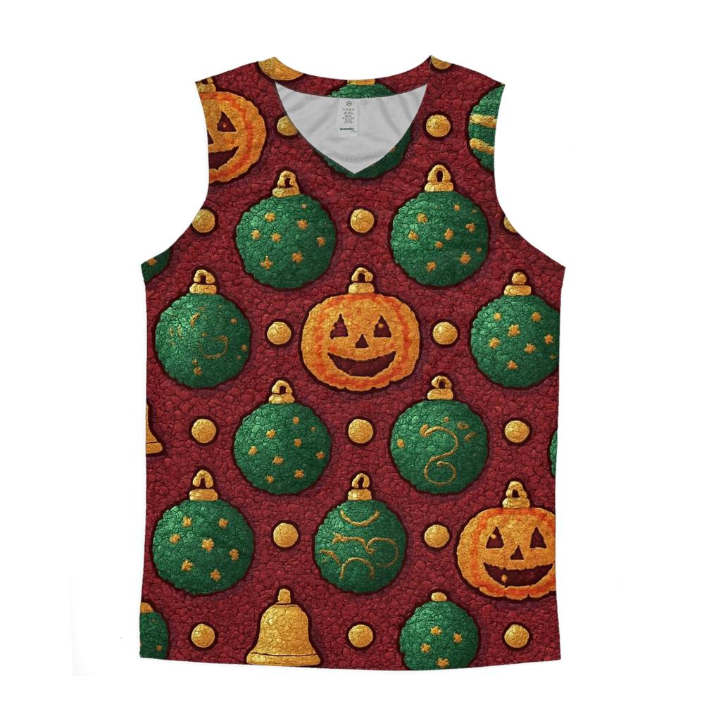 Candy Circle Pumpkin Mosaic casual summer tank tops
