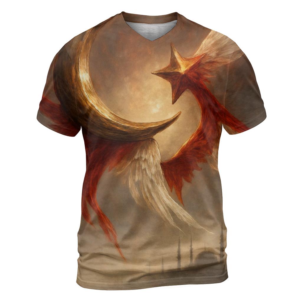 Crescent Bronze Turkey designer pattern shirts