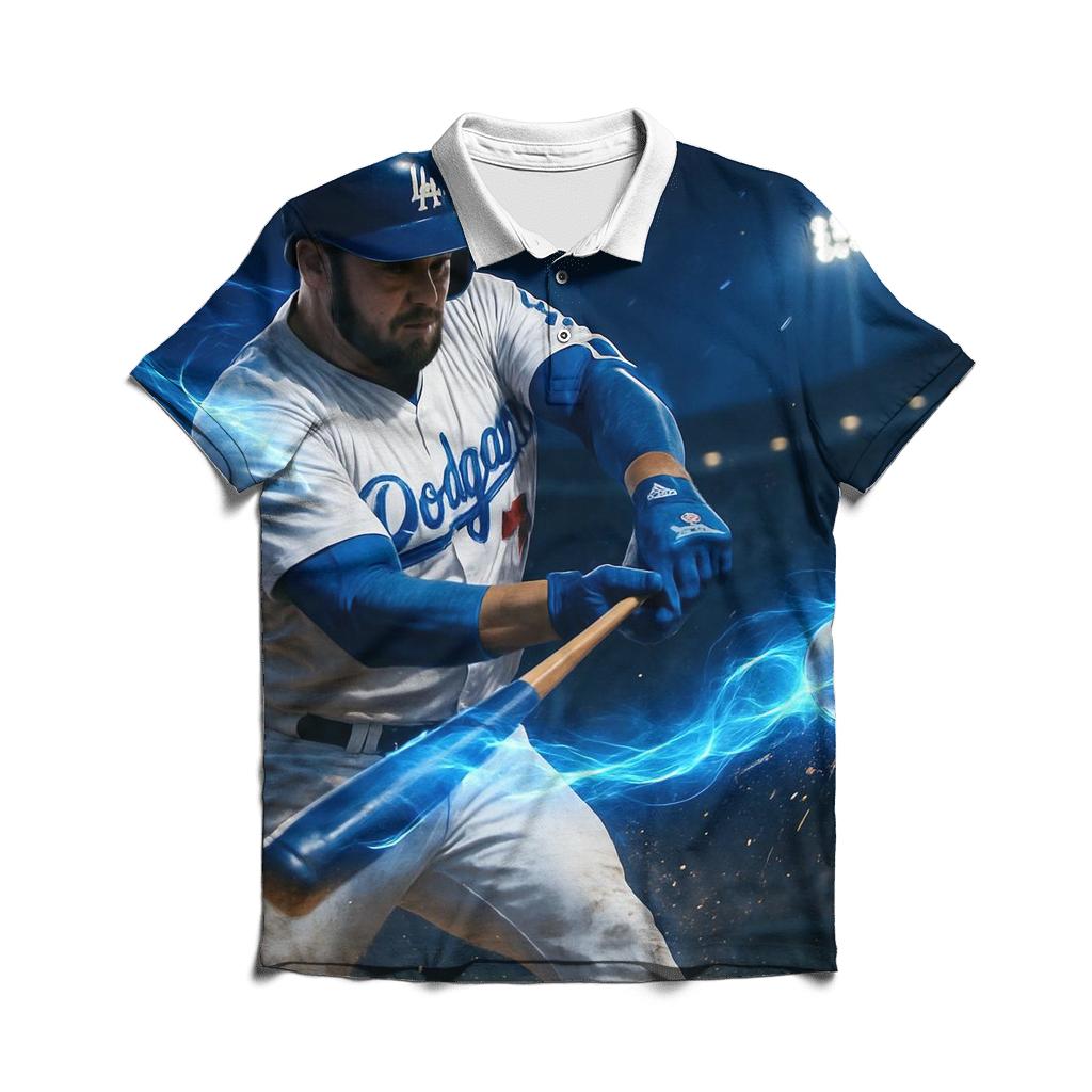 Blue Flame Swing custom polo shirts