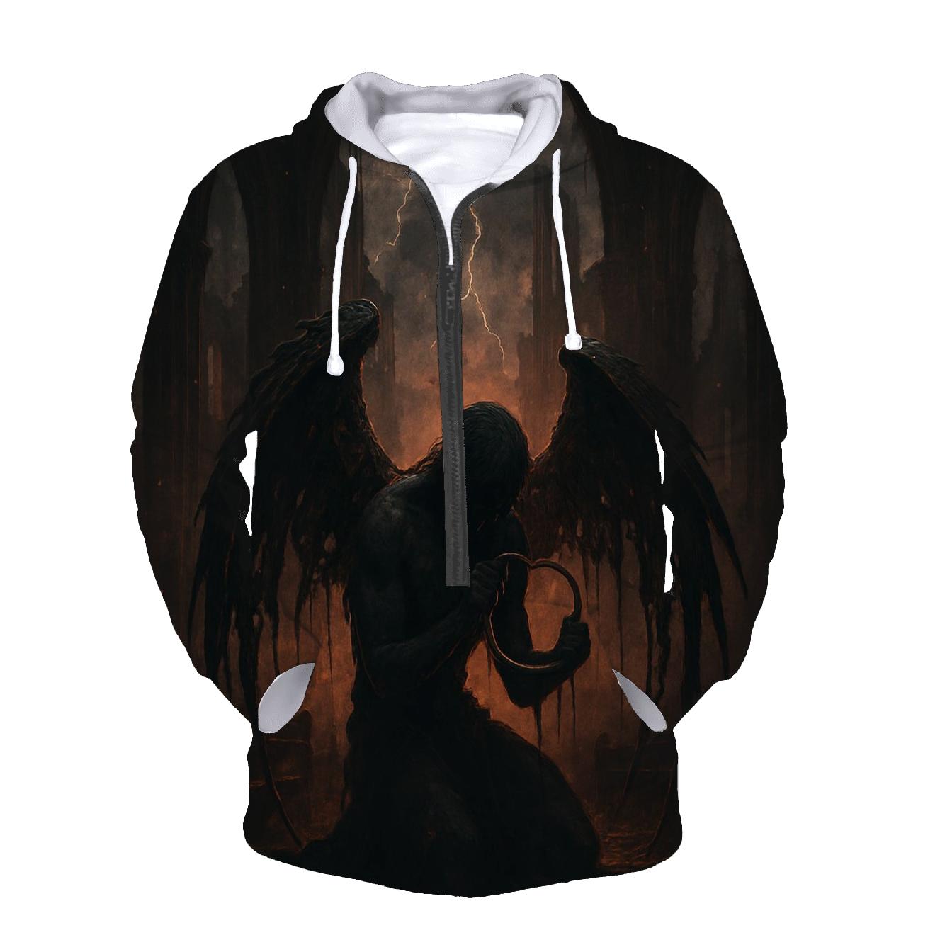 Fallen Angel With Rusted Wings premium hoodies
