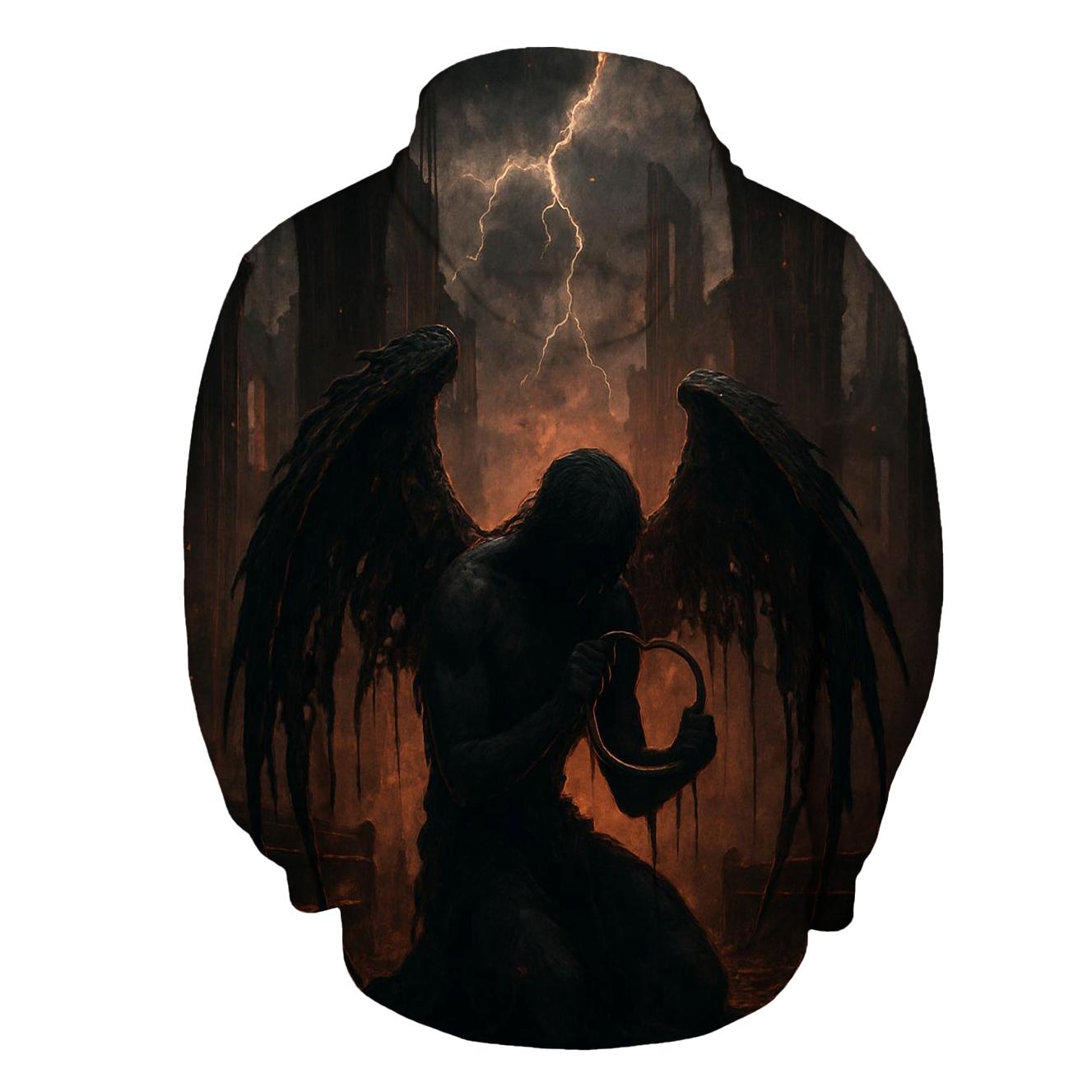 Fallen Angel With Rusted Wings premium hoodies