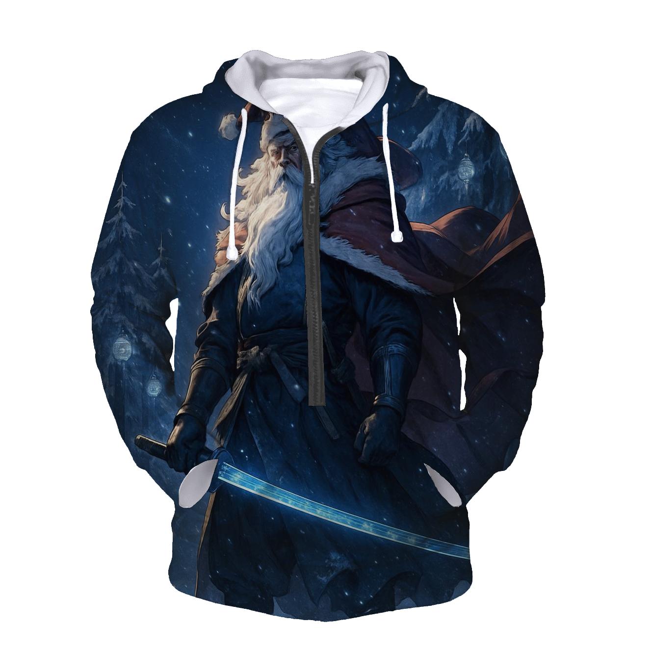 Arctic Samurai Santa premium hoodies