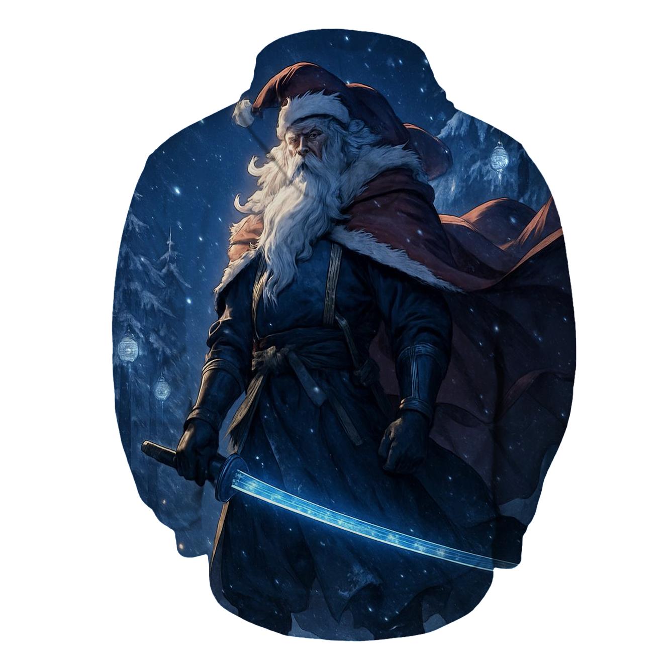 Arctic Samurai Santa premium hoodies