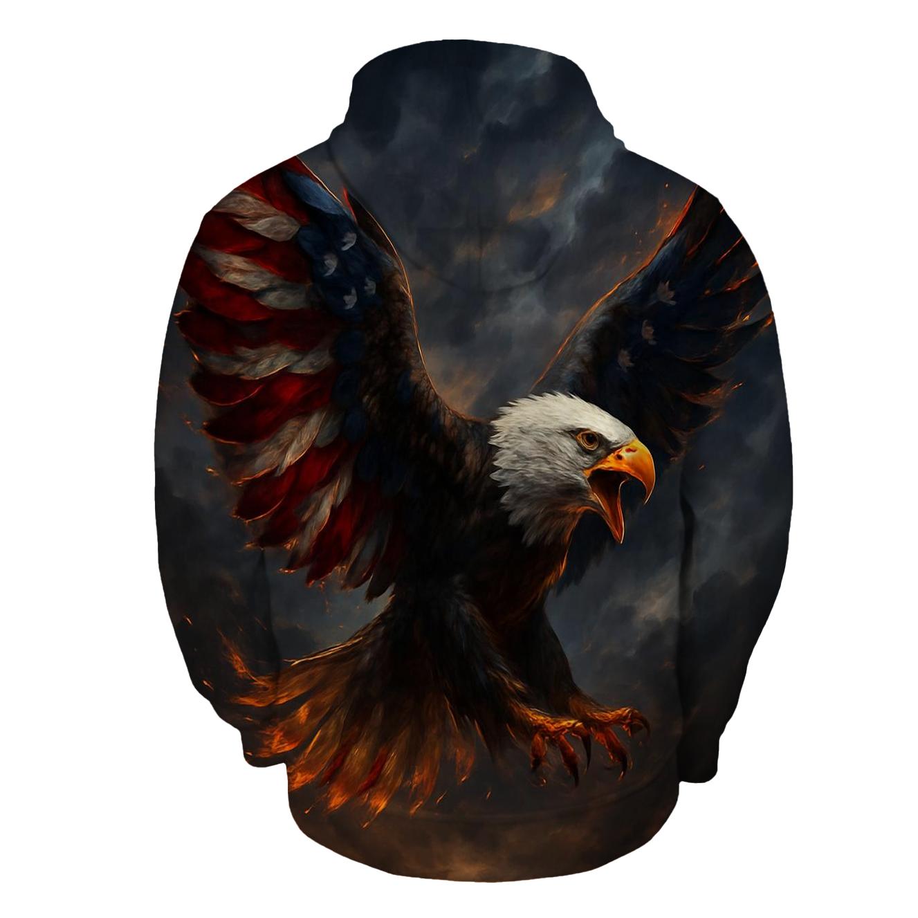 Eagle Flame Banner custom hoodies