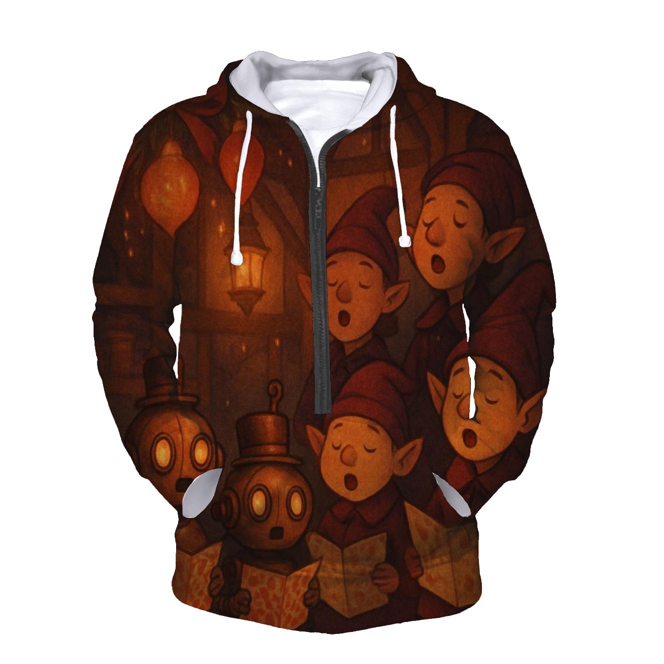 Elf Workshop Robot Choir hoodie designs