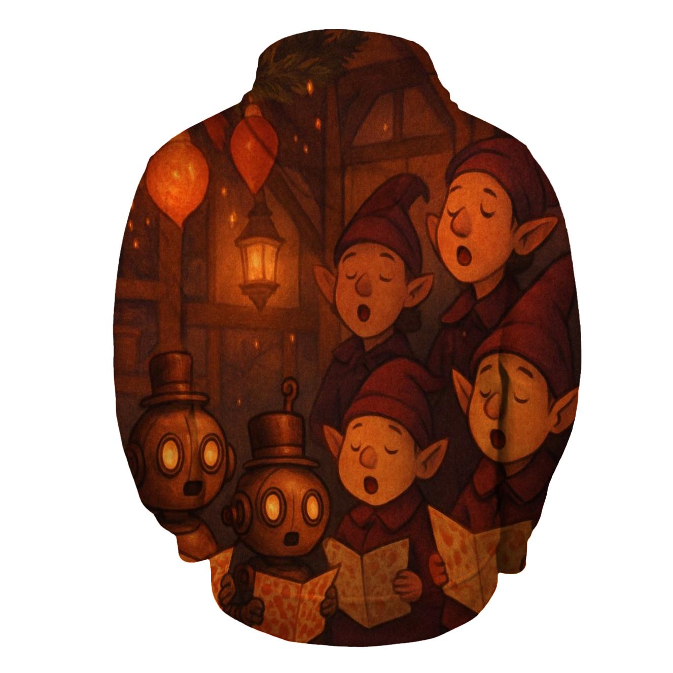 Elf Workshop Robot Choir hoodie designs