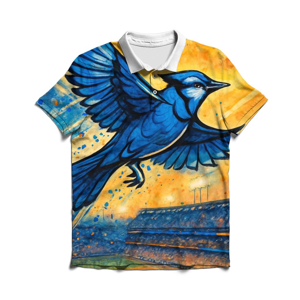 Blue Jay Over Stadium stylish collar polo tees
