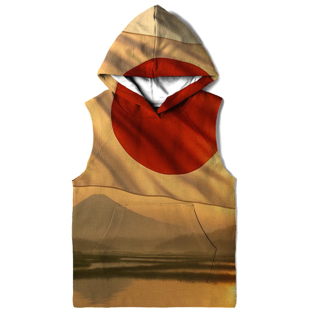 Rising Sun Fabric Wave Japan graphic hoodies