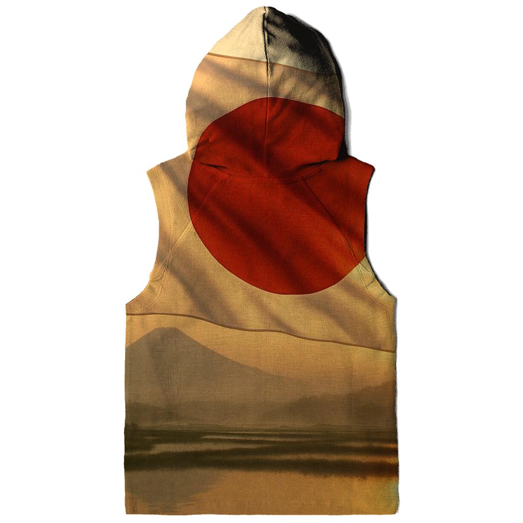 Rising Sun Fabric Wave Japan graphic hoodies