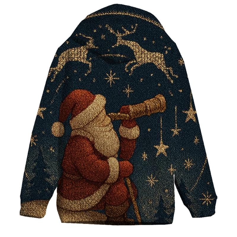 Stargazer Santa Snowscape pullover hoodies