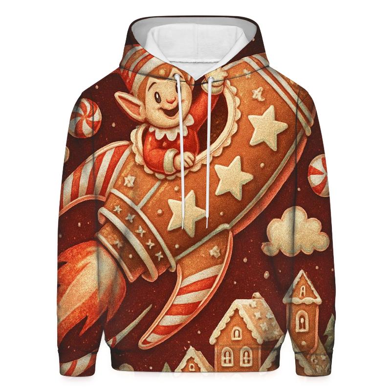 Gingerbread Rocket Delivery premium hoodies