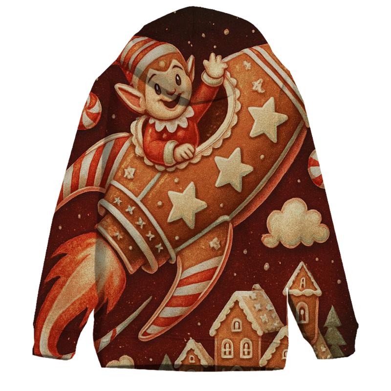 Gingerbread Rocket Delivery premium hoodies