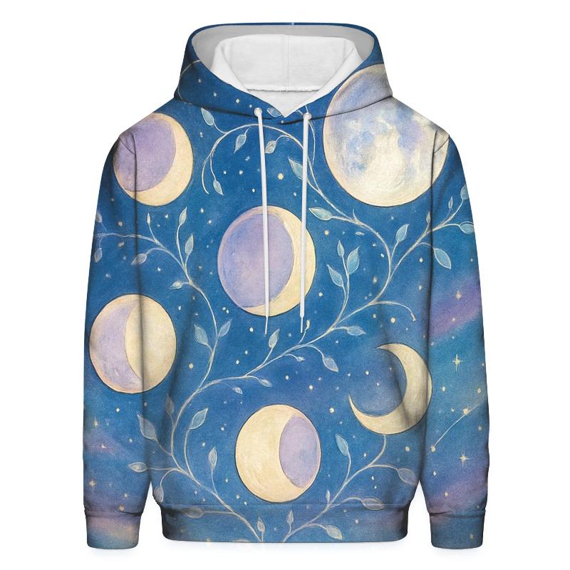 Moonphase Garden graphic hoodies