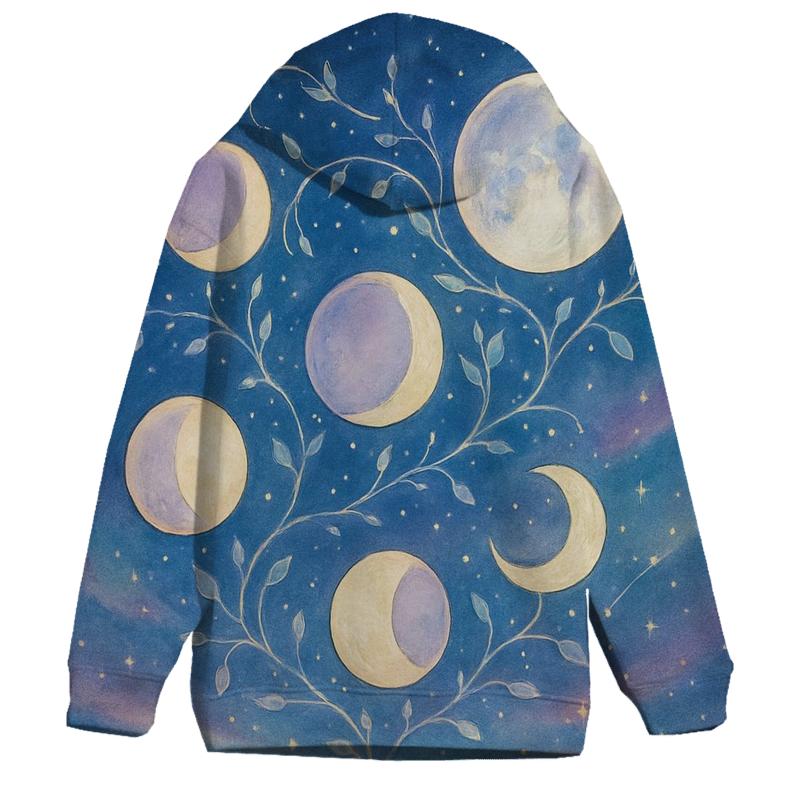 Moonphase Garden graphic hoodies