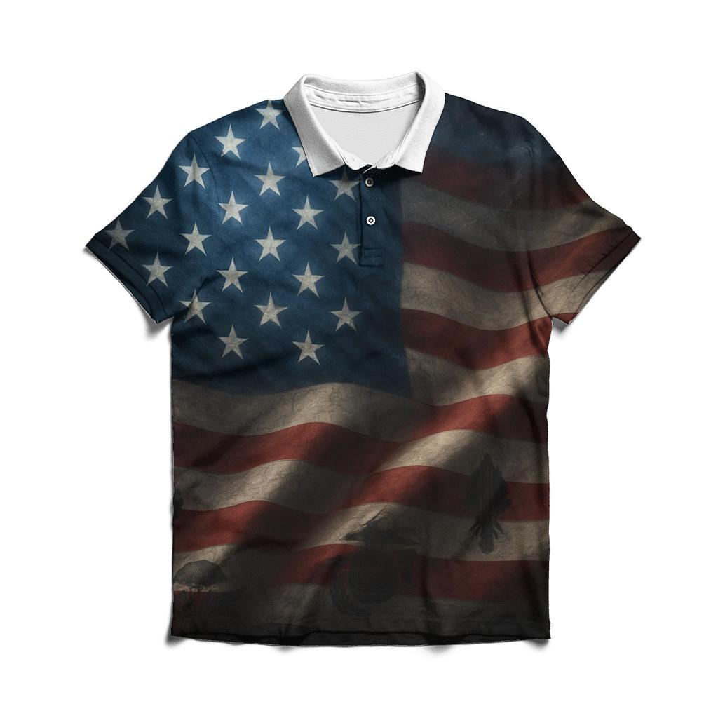 Stars Over Duty casual sports polo shirts