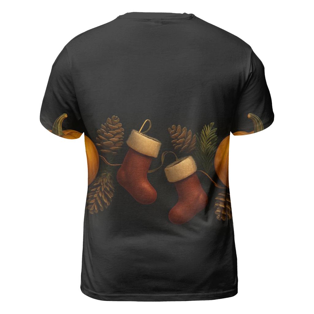 Silent Night Pumpkin Border custom all-over print shirts