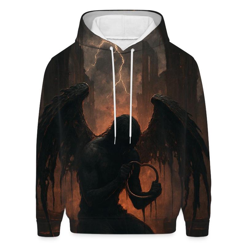 Fallen Angel With Rusted Wings lightweight hoodies
