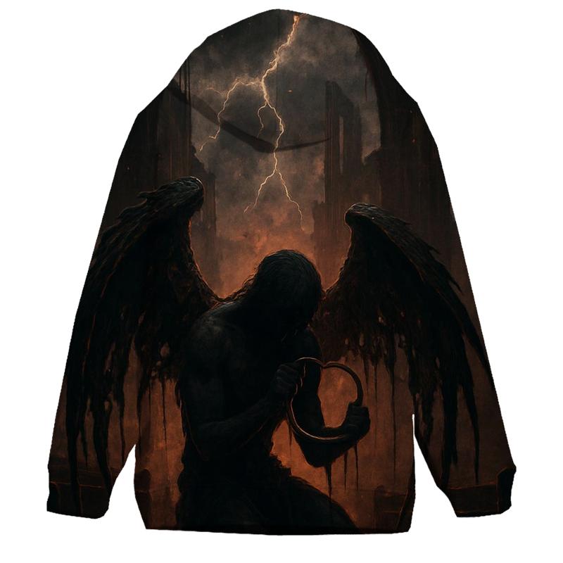 Fallen Angel With Rusted Wings lightweight hoodies