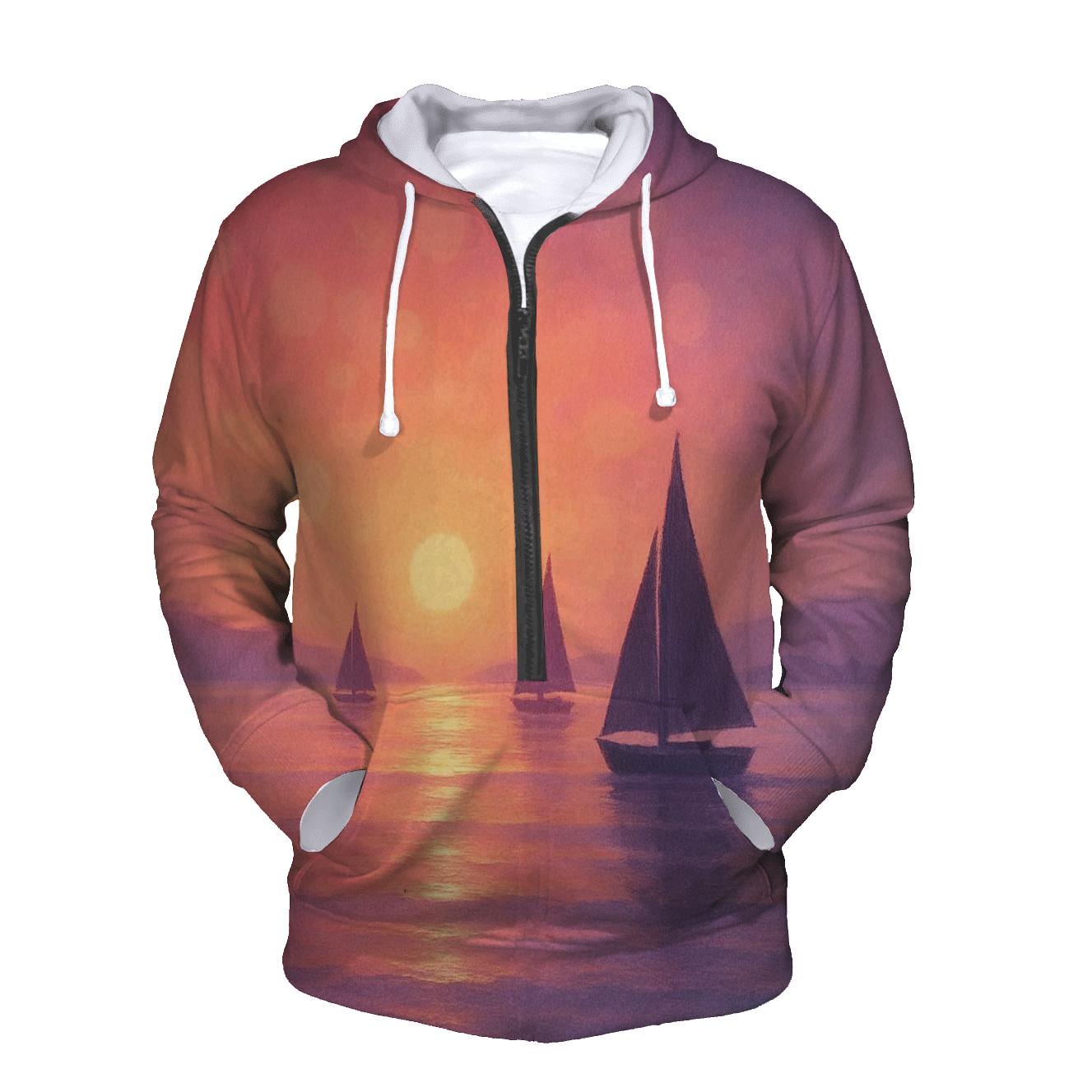 Coral Horizon Drift designer hoodies