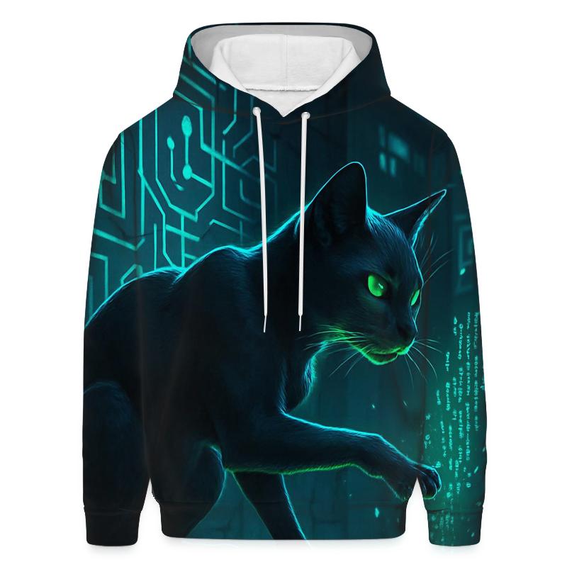 Quantum Alley Hacker Cat lightweight hoodies