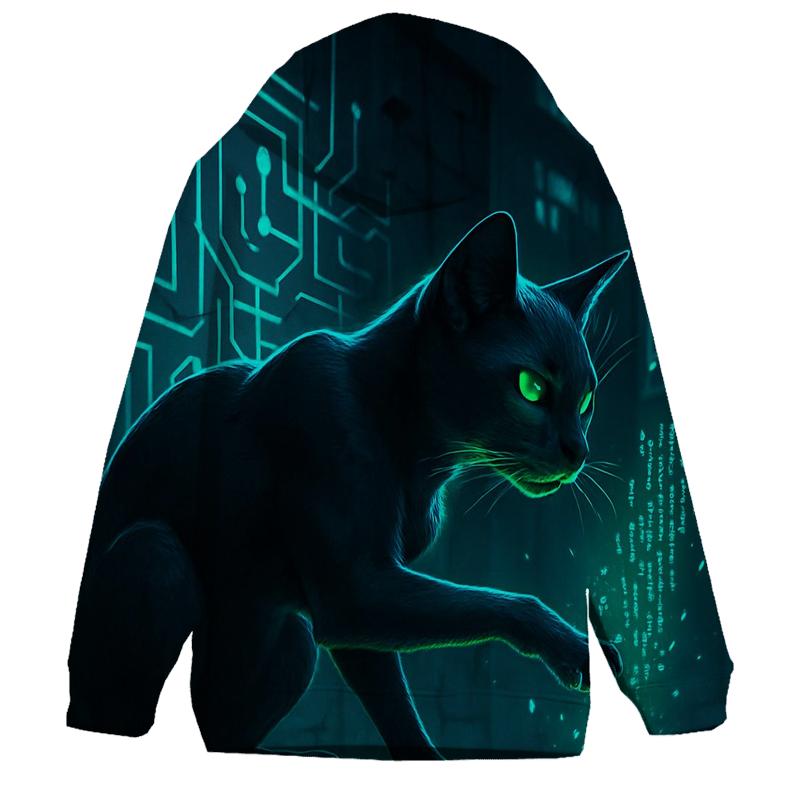 Quantum Alley Hacker Cat lightweight hoodies