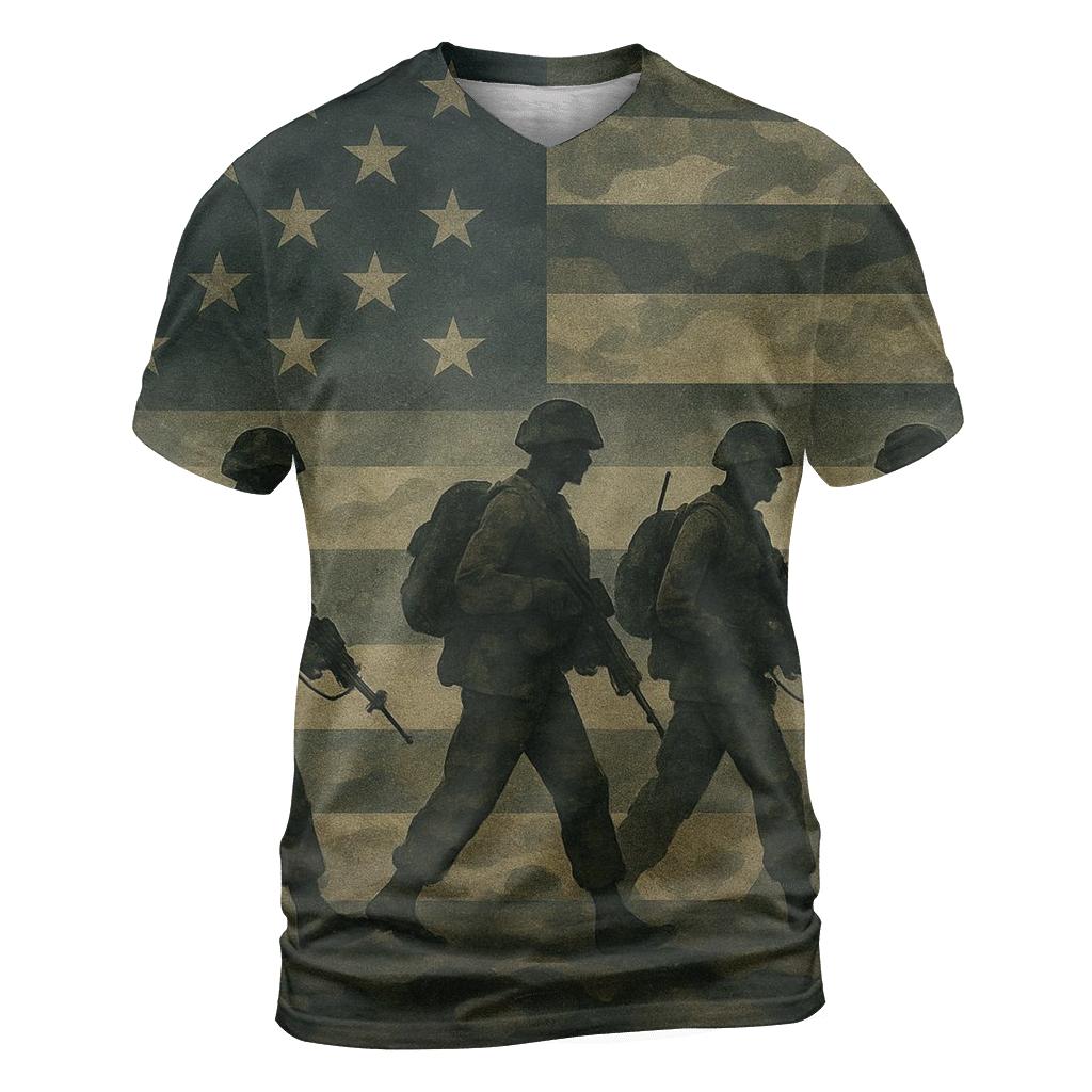 Camouflage Flag Fusion trendy printed shirt styles